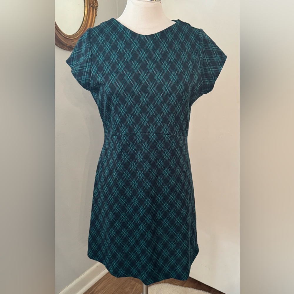 Louche Green Black Plaid Dress Sx L XL MODCloth